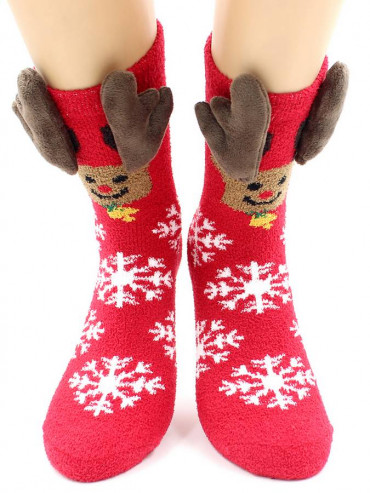 Носки Hobby Line HOBBY 2217-3 носки махровые-пенка Новогодние, олень, рога