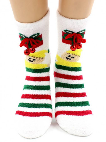 Носки Hobby Line HOBBY 2218-5 носки махровые-пенка Новогодние бубенчики