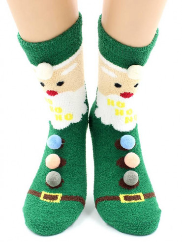 Носки Hobby Line HOBBY 2219-2 носки махровые-пенка Новогодние Дед Мороз