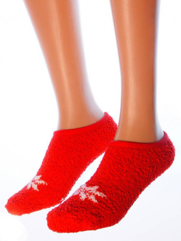 Носки Hobby Line HOBBY 2016-5 носки махровые-пенка укороченные снежинка