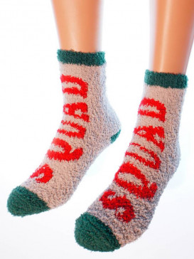 Носки Hobby Line HOBBY 057-6 носки махровые-травка Santa&apos;s