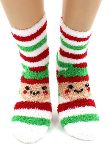 Носки Hobby Line HOBBY 061 носки махровые-травка Рождественский Эльф