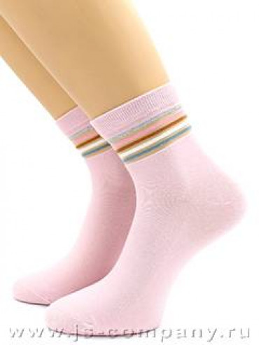Носки Hobby Line HOBBY 2033 носки стеклянные высокие, цветная полосочка широкая и узкая