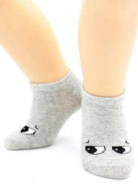 Носки Hobby Line HOBBY 3726 носки детские невидимые х/б, однотонные, глазки