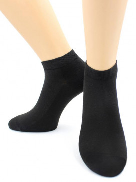 Носки Hobby Line HOBBY 522-1(534) носки укороченные женские х/б, однотонные, сеточка сверху, черный
