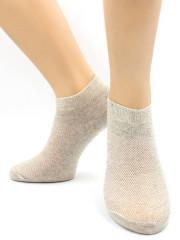 Носки Hobby Line HOBBY 564-1 носки укороченные женские х/б, однотонные, сеточка сверху