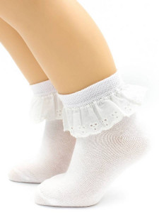 Носки Hobby Line HOBBY 857 носки детские , ажурные с шитьем