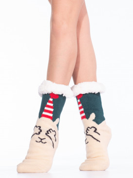 Носки Hobby Line HOBBY 30599-4 женские носки с мехом внутри новогодние